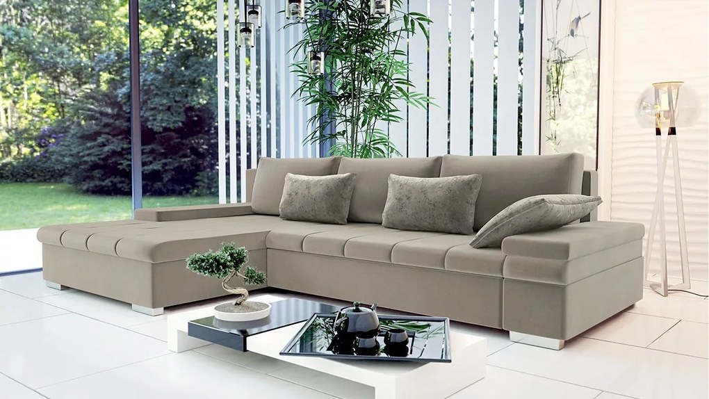 Rohová sedacia súprava Kanton Premium, Dostupné poťahy: Terra 15 + Terra 15 + Terra 06 ECO, Strana: ľavá