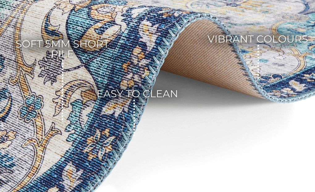 ELLE Decoration, Kusový koberec Imagination 104205 Denim / Blue z kolekcie Elle, 120x160, modrá, chodba / predsieň