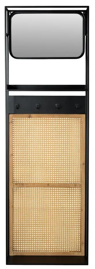 Nástenné zrkadlo s poličkou a vešiakom 53x165 cm Langres – Dutchbone