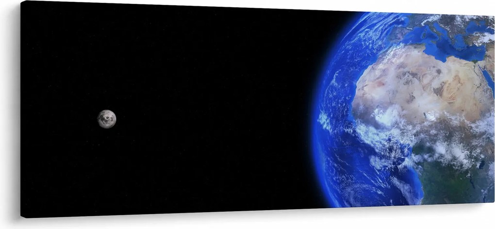 Obraz Mesiaca a Zeme (120x50 cm)