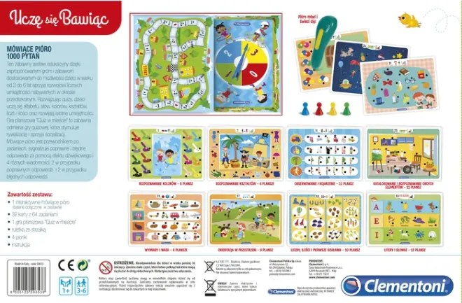 Hovoriace pero 1000 otázok Naučte sa hrať poľsky Clementoni 50653