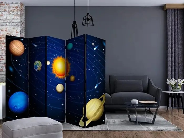 Paraván - Solar system II [Room Dividers] Veľkosť: 225x172, Verzia: Obojstranný