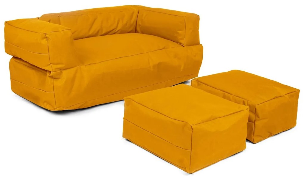 Dětský sedací vak Poufy s taburety 100 cm oranžový