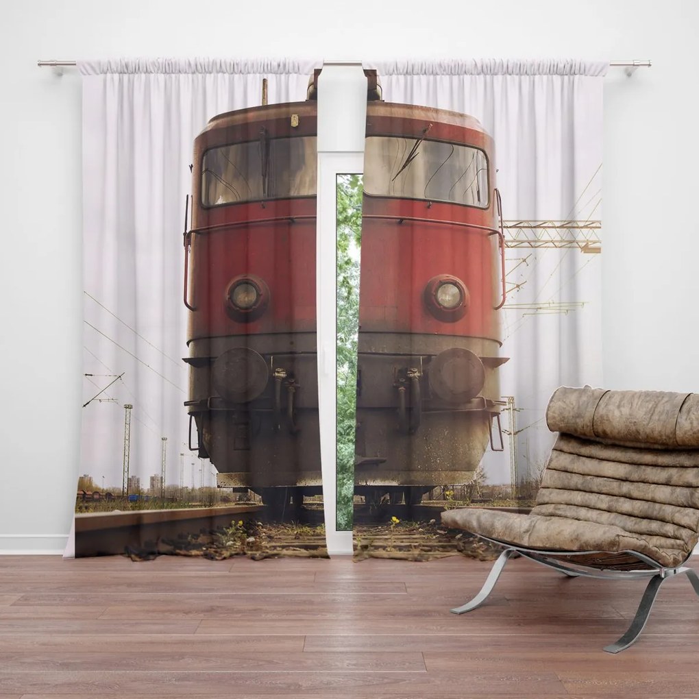 Sablio Záves Červený vlak na koľajniciach: 2ks 140x250cm