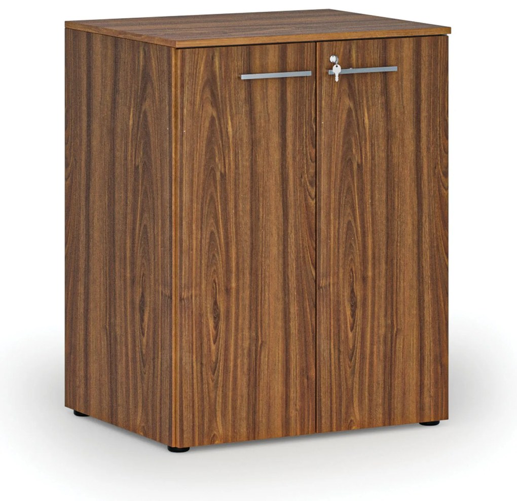 Kancelárska skriňa s dverami PRIMO WOOD, 2 police, 800 x 640 x 1027 mm, orech