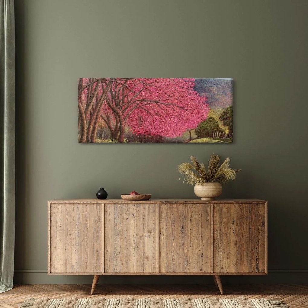 Obraz rozkvitnutých stromov (120x50 cm)