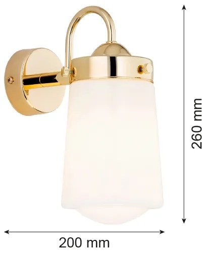 Argon 4717 - Kúpeľňové nástenné svietidlo PASADENA 1xE27/15W/230V IP44