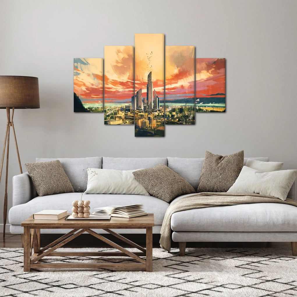 Obraz - Maľované mesto (150x105 cm)