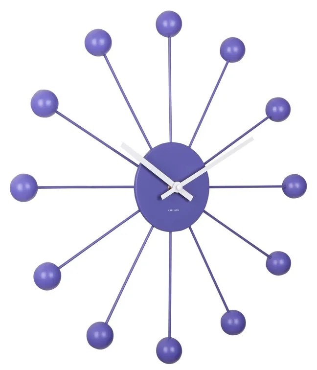 Karlsson 5977PU dizajnové nástenné hodiny fialová, pr. 40 cm