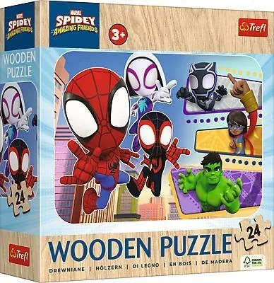 Puzzle 24 Drevené - Spiday a jeho úžasní priatelia