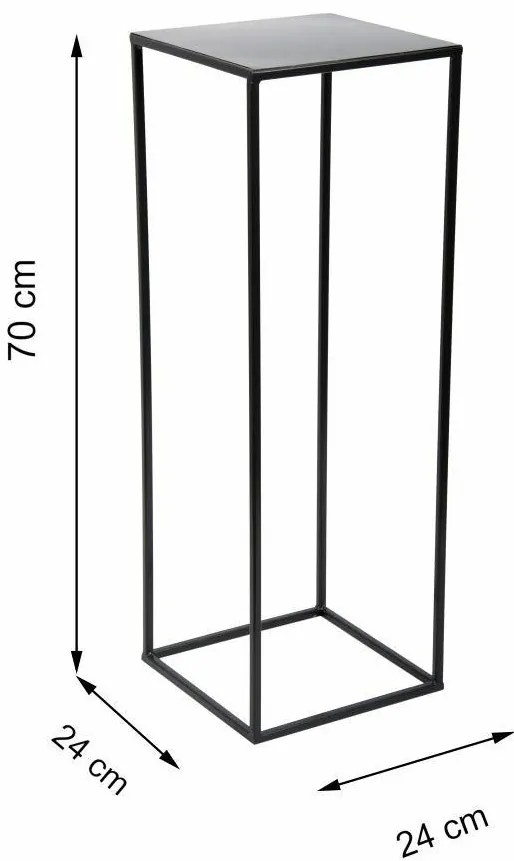 Květinový stojan Charr 70 cm černý