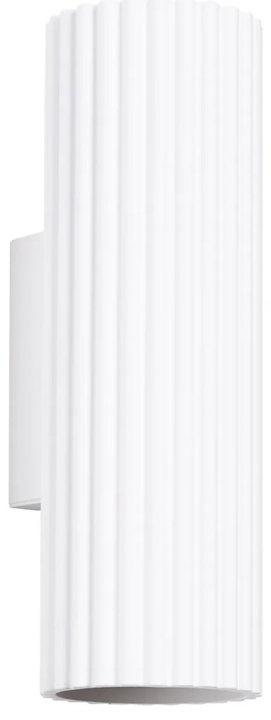 Nástenné svietidlo Karbon, 1x biele kovové tienidlo, (20 cm)