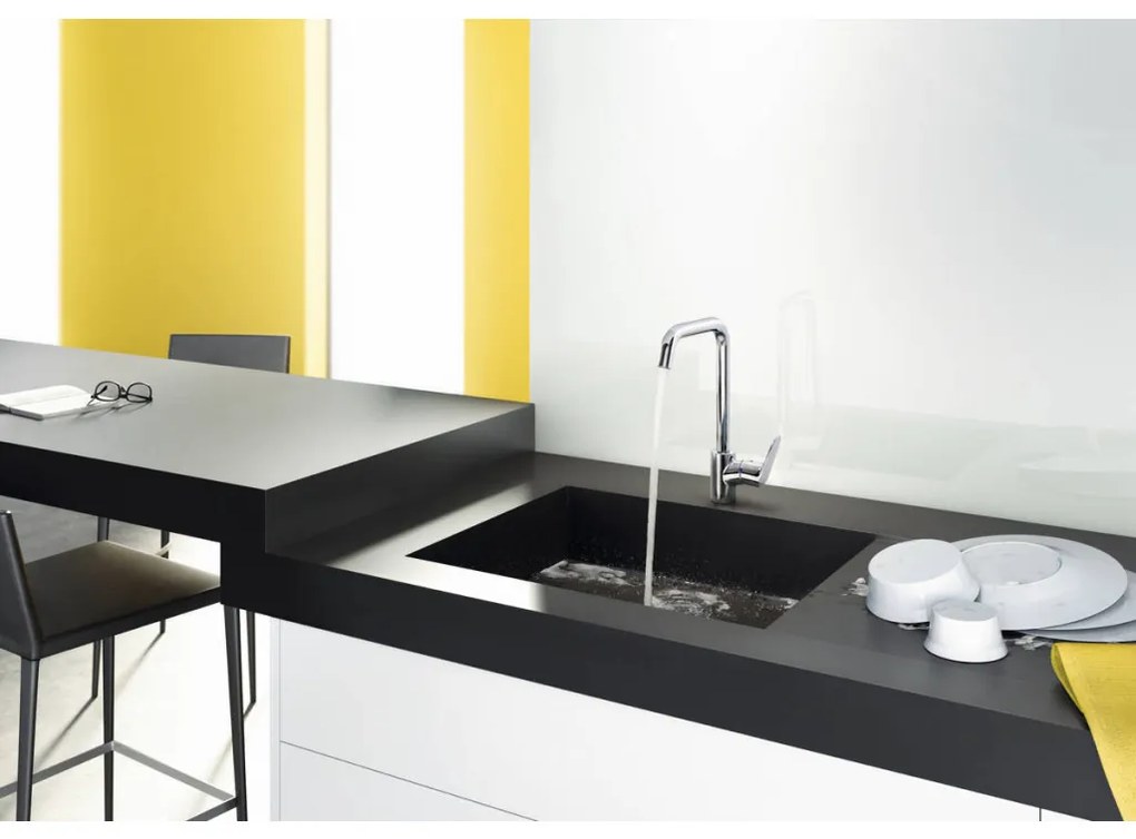 Vima Drezový set Hansgrohe 2/A - Granitový drez s odkvapkávacou plochou 780x480 mm, piesková + Drezová batéria Hansgrohe Focus