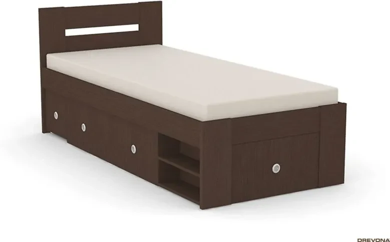 Drevona, posteľ REA LARISA 90, Wenge