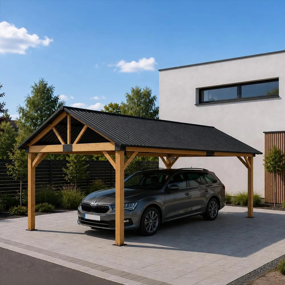 Prístrešok na automobil Avenberg PAVILON 5 x 3 m natur