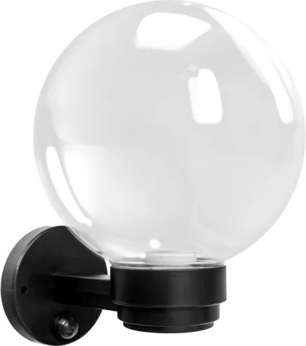 Brilagi - Vonkajšie nástenné svietidlo so senzorom HARBOR 1xE27/40W/230V IP33 čierne/číre