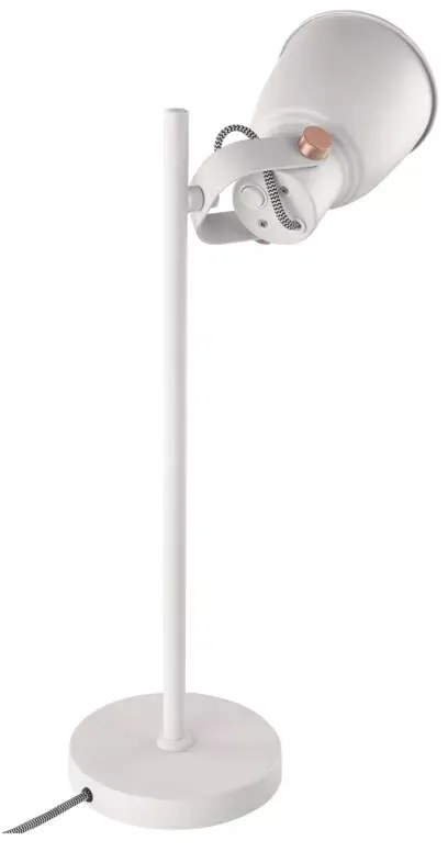EMOS Bielá stolová lampa pre žiarovku E27 Z7621W