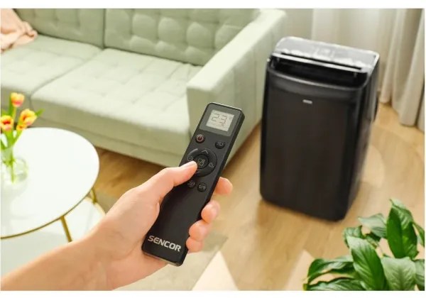 Sencor - Smart mobilná klimatizácia 900W/230V 9000 BTU Wi-Fi čierna + DO