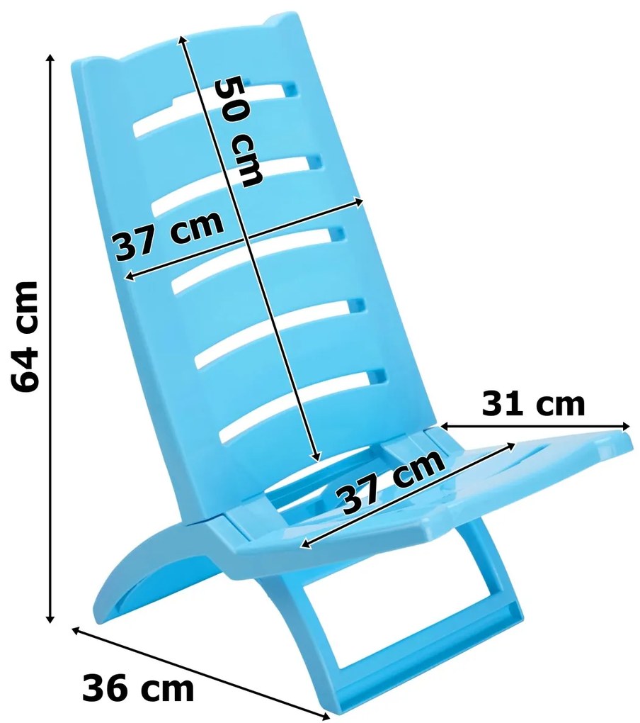 Plážové lehátko Tirreno modré