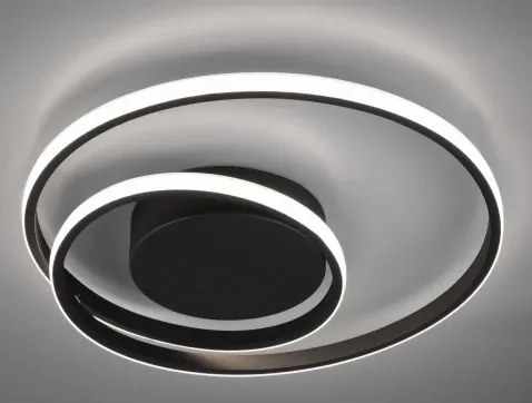 Stropné/nástenné LED osvetlenie Zibal, čierna matná%