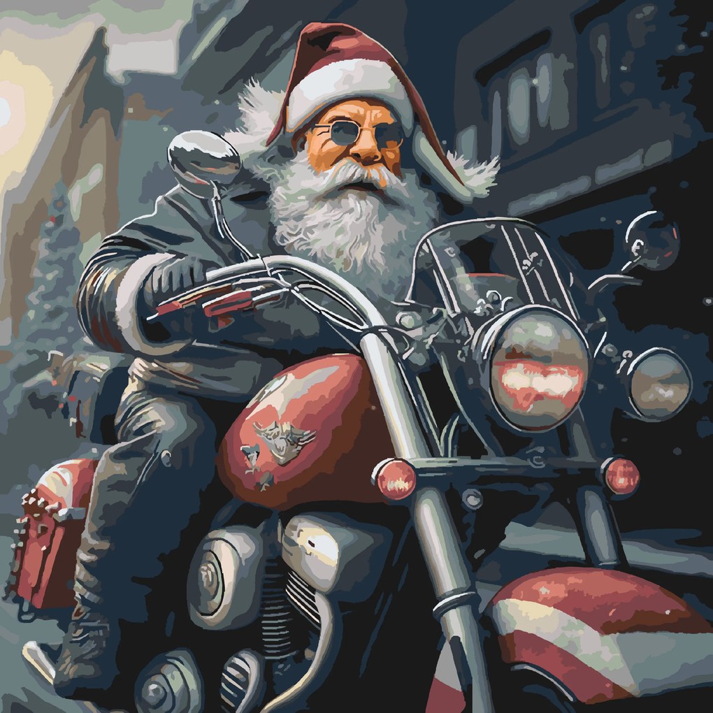 Gario Maľovanie podľa čísel Moderné Santa Rozmery: 80 x 80 cm, Rámovanie: S vnútorným rámom