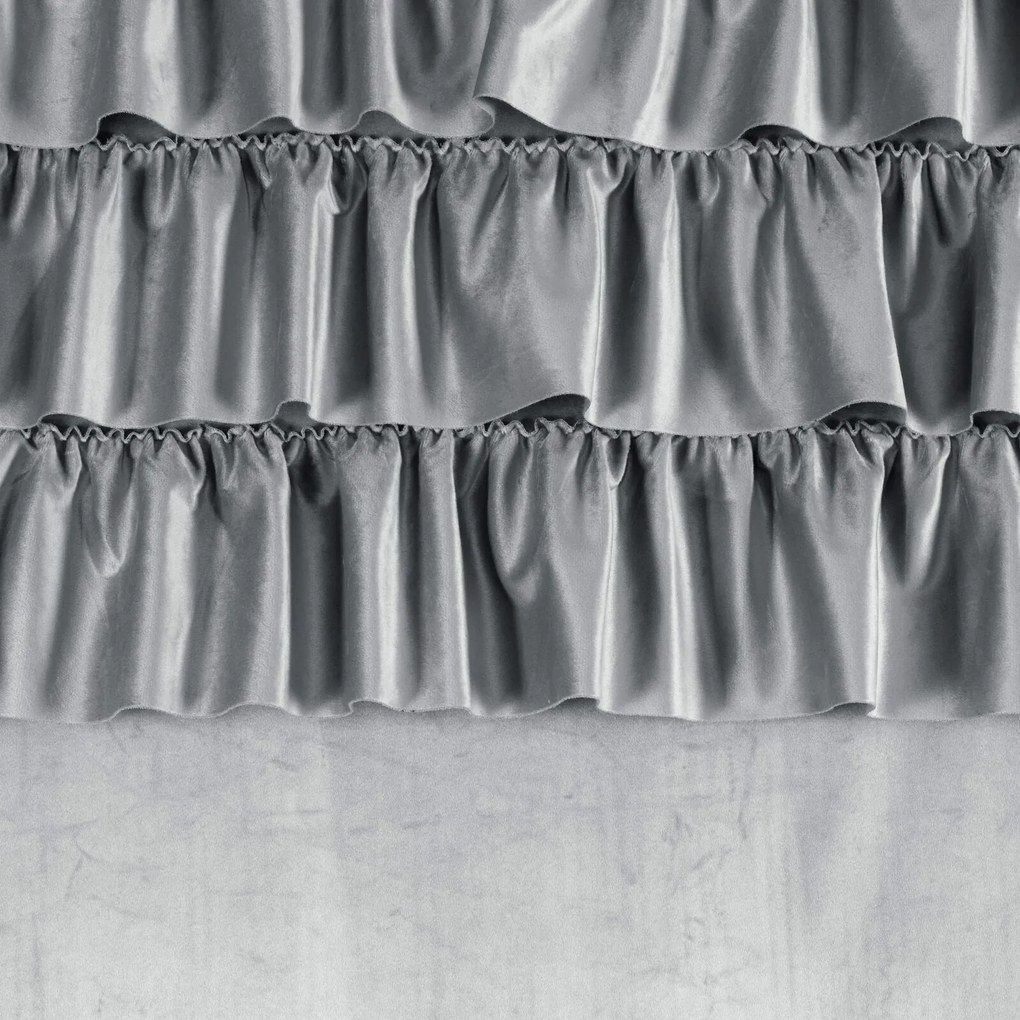 ZATEMŇOVACÍ ZÁVES NA KRÚŽKOCH AURA 140X250 CM STRIEBORNÁ