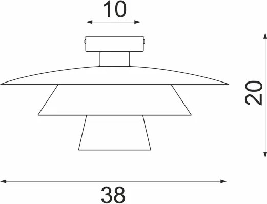 Stropné svietidlo PLATO 1xE27/15W/230V pr. 32 cm čierne