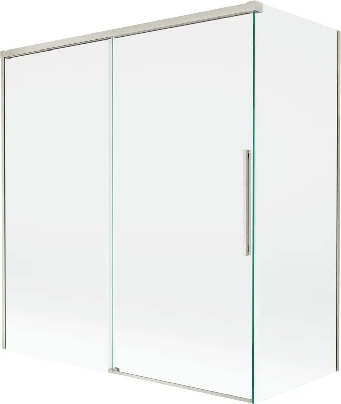 Mexen Rox, 2-krídlová posuvná vaňová zástena 150 + 70 x 150 cm, 8mm číre sklo, oceľový profil, 8C9-150-070-97-00
