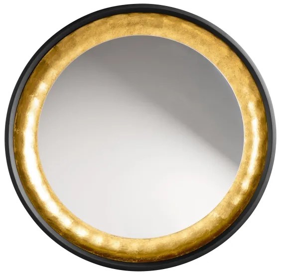 Eglo 425062 - Nástenné zrkadlo BONTANG Ø 90 cm čierna/zlatá