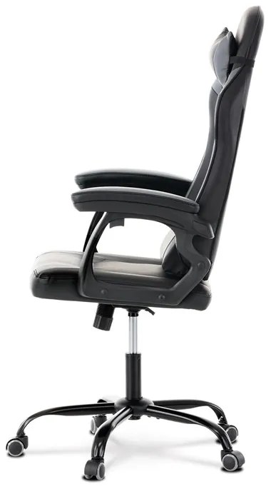 Autronic BONTEC Herné kreslo, hojdací mechanizmus, šedá ekokoža, KA-L626 GREY Farba: Červená