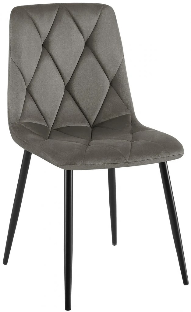 Jedálenská stolička Clairton zamat - antracit