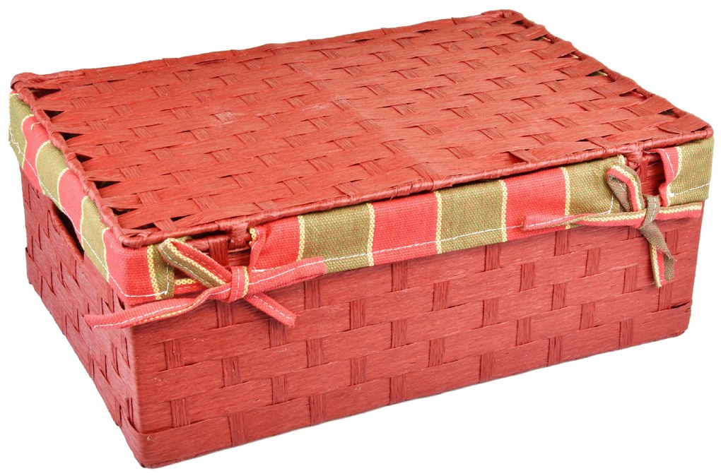 Úložný box s vekom červený Rozmery (cm): 36x24, v. 13