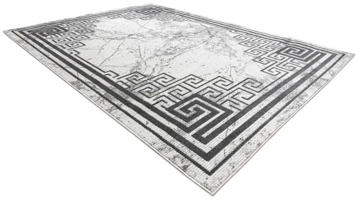 Moderný koberec NOBLE 1517 65 vzor rámu, Grécky, mramor, krémovo/ sivý