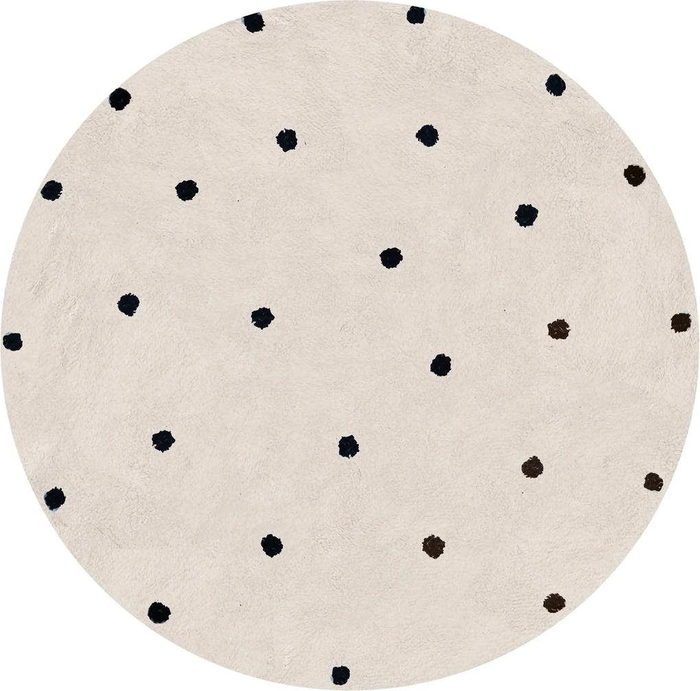 Okrúhly bavlnený koberec Bodky | BIANO