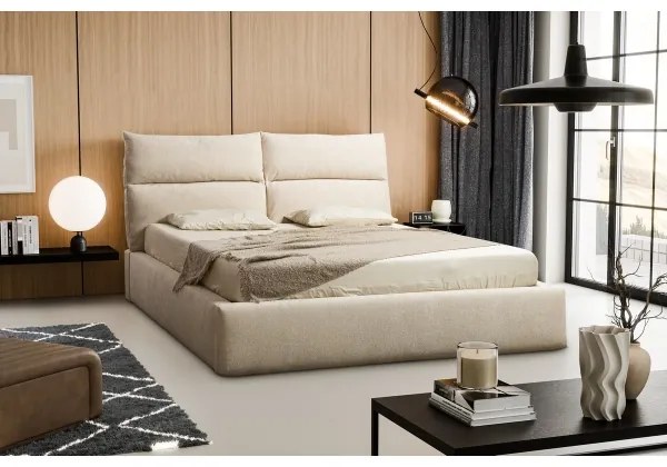 Čalúnená posteľ bez matraca BASIL 160x200 cm béžová