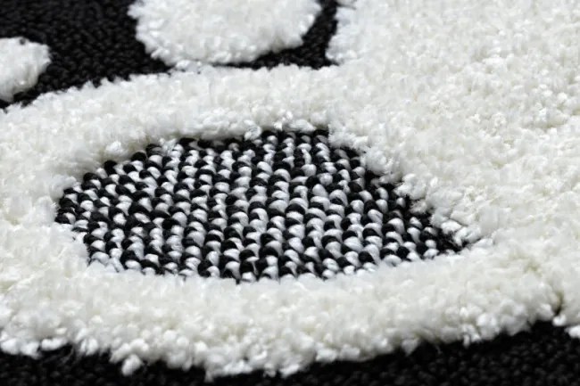 Koberec JOY Teddy krém / čierny kruh