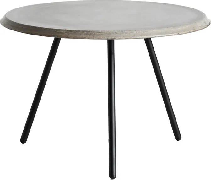 Konferenčný stolík &quot;Soround&quot;, 14 variantov - Woud Varianta: Ø 60 cm - betón | čierne nohy (44 cm)