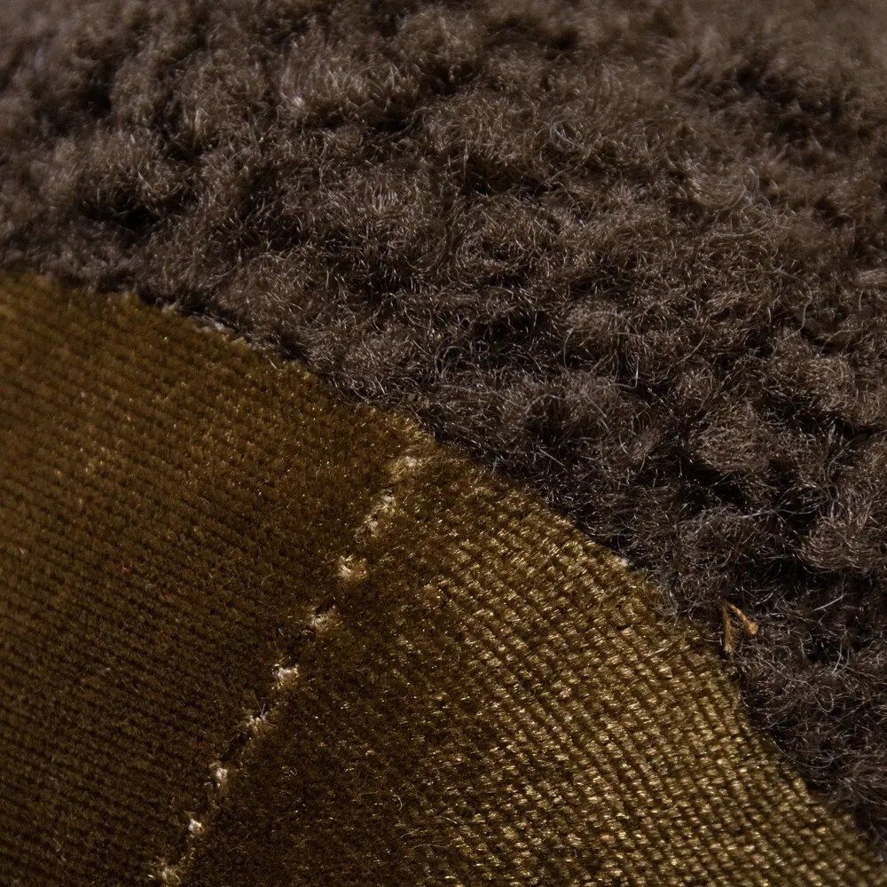 Hnedý plyšový dekoračný žaluď Acorn dark brown - Ø 11*15cm