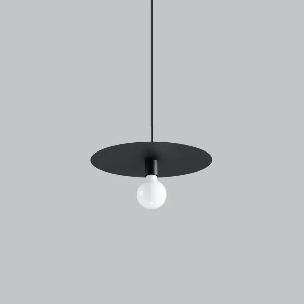 Sollux SL.0853 - Luster na lanku FLAVIO 1xE27/60W/230V čierna