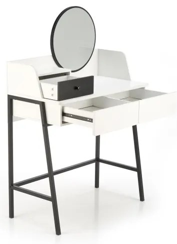 Toaletný stolík AGNES 120x80 cm biela/čierna