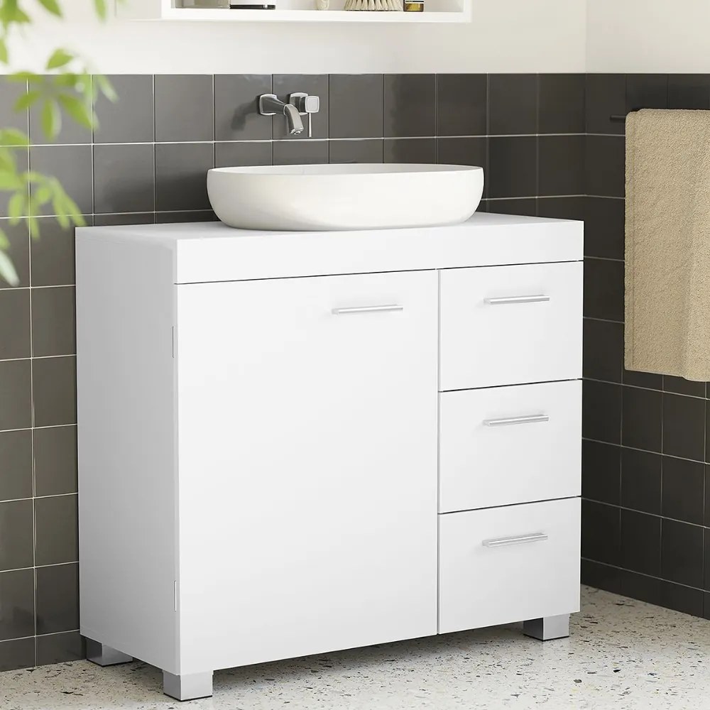 Skrinka pod umývadlo IVY, 30x70x64cm, biela Vasagle