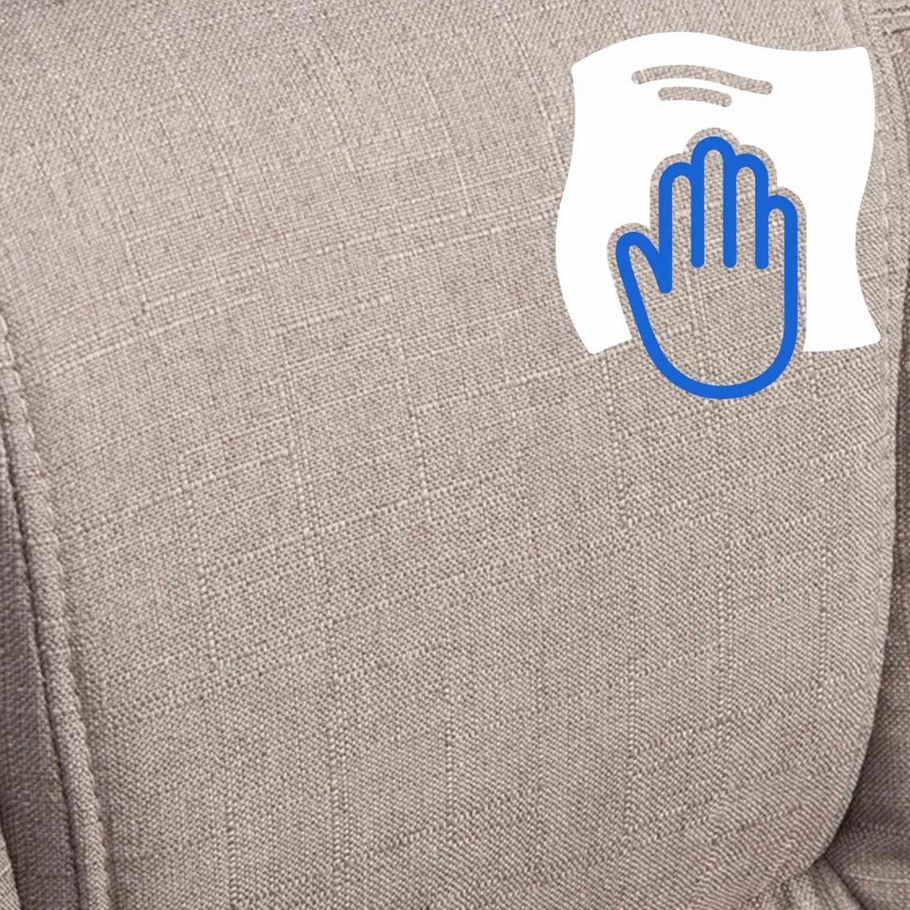 Kancelárska XXL stolička Xanthy látka - Sivo-hnedá (Taupe)