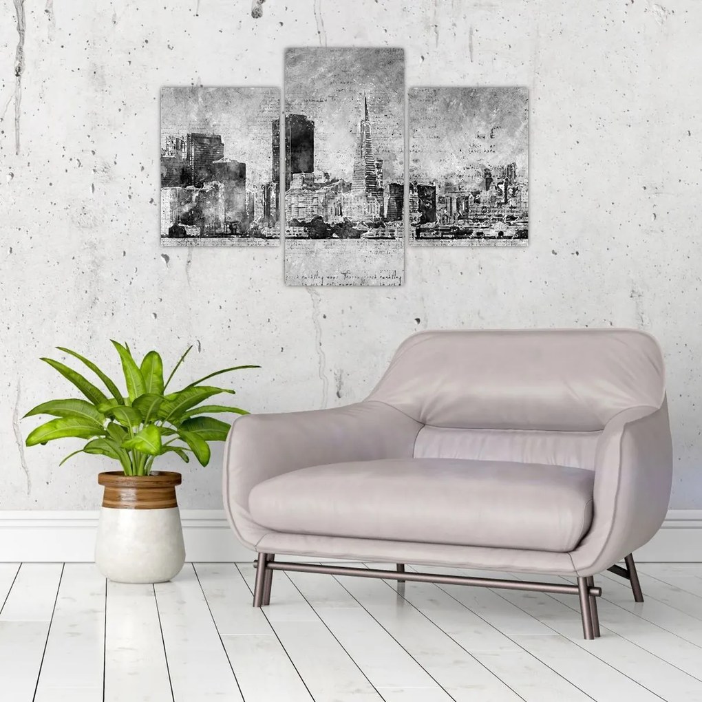 Obraz - Coffee art city (90x60 cm)