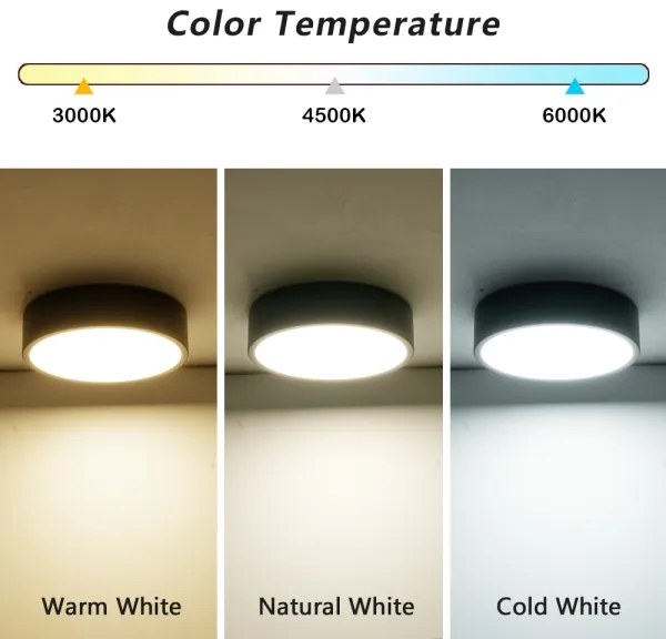 Brilagi - LED stropné svietidlo POOL LED/18W/230V 3000/4000/6000K pr. 20 cm čierna