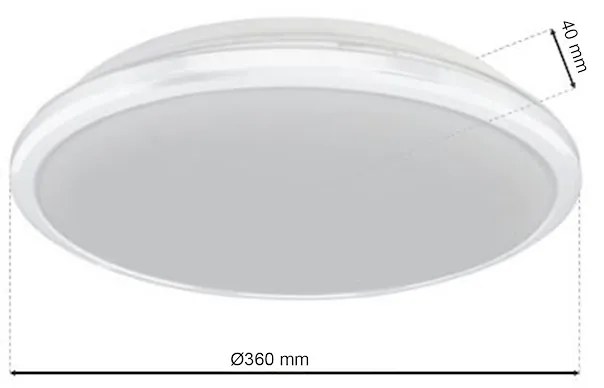 Stropné LED svietidlo Terma, 1x LED 24w, 4000k, w