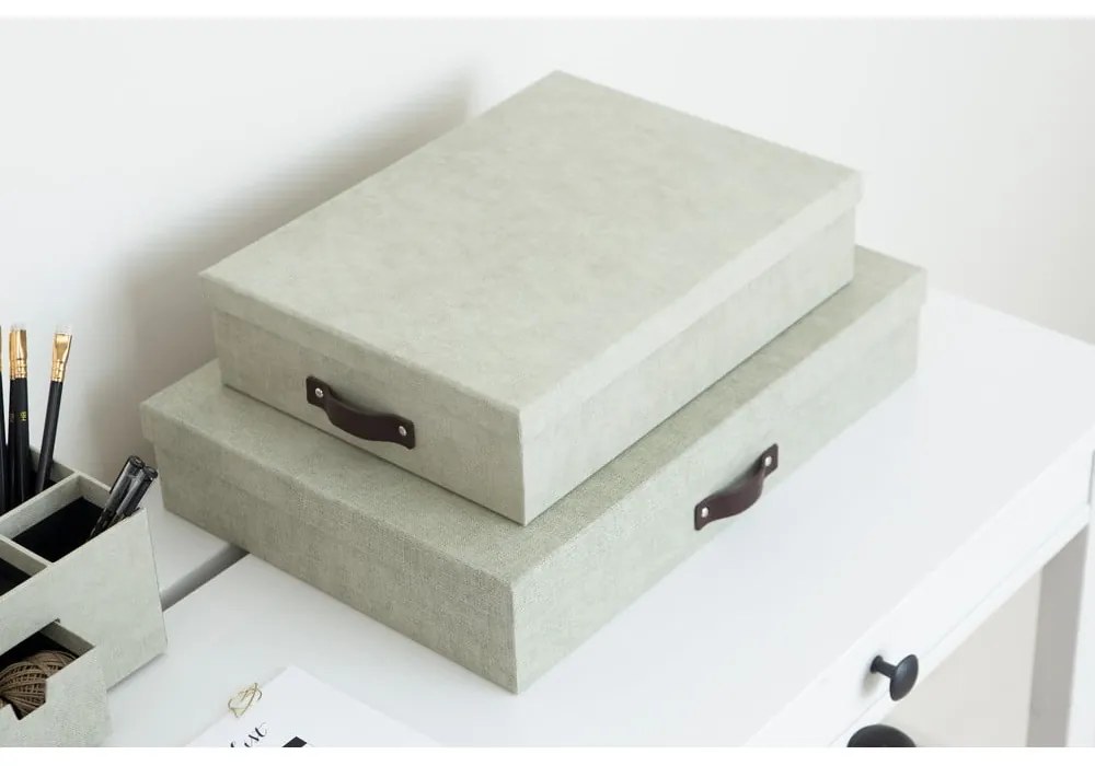 Béžová úložná škatuľa Bigso Box of Sweden Oskar