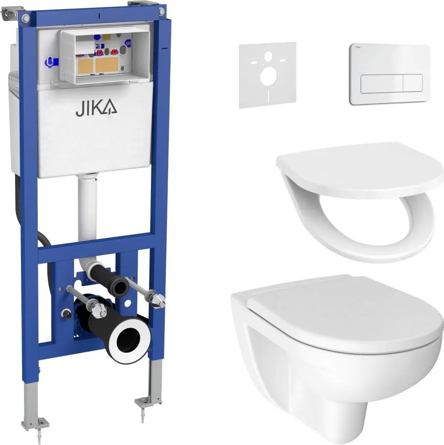 Závesné WC + sedátko LYRA + tlačidlo DUAL + podomietkový modul + podložka