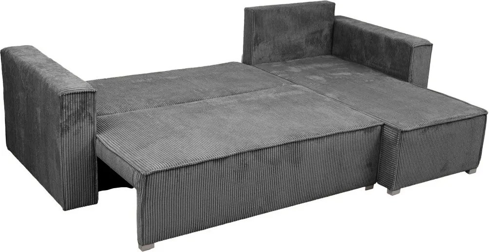 Sivá rohová pohovka SMART COSARO, obojstranná + 2 vankúšiky ZADARMO