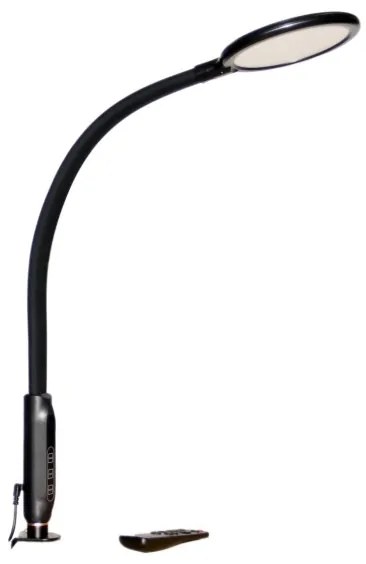 LED Stmievateľná lampa 3v1 LED/12W/230V čierna CRI 90 + diaľkové ovládanie