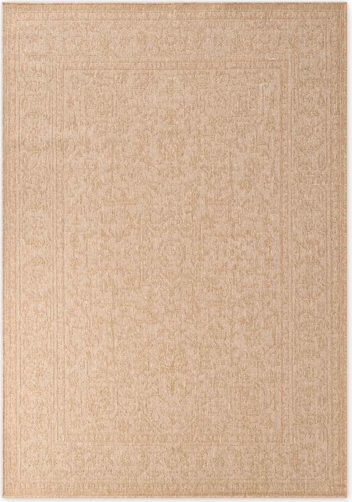 NORTHRUGS, Kusový koberec Duet Kona 106250 Beige/White - na von aj na doma, 120x170, béžová, chodba / predsieň